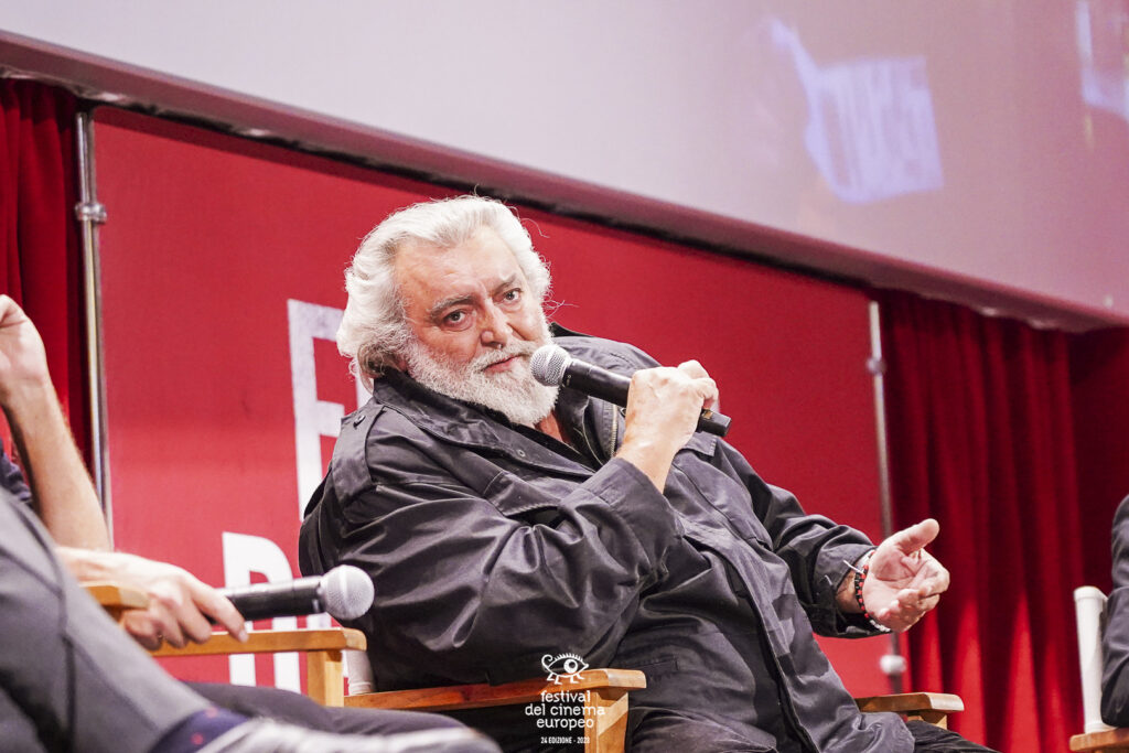Festival del Cinema Europeo di Lecce, ospite al microfono durante un incontro