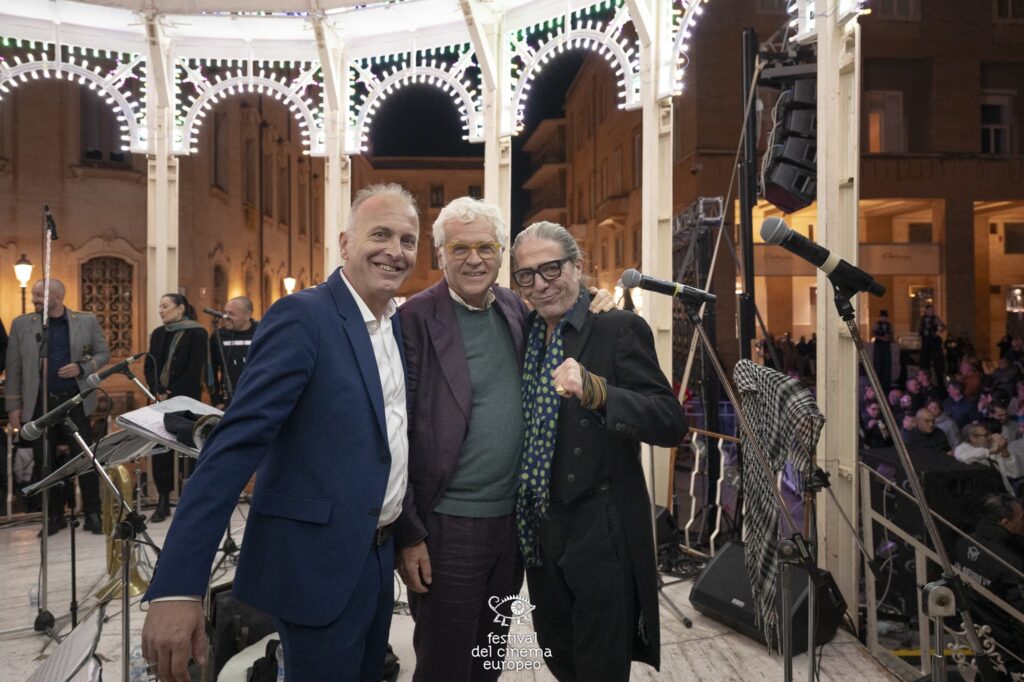 Festival del Cinema Europeo di Lecce, ospiti durante un evento in piazza